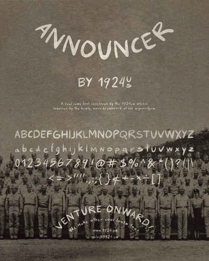 Announcer font by 1924us