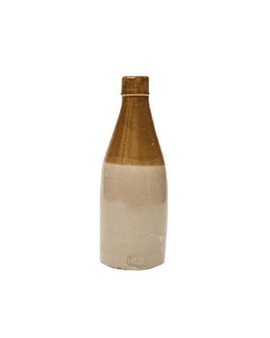 ANTIQUE J. MACINTYRE & CO CLAY ROUND BOTTLE