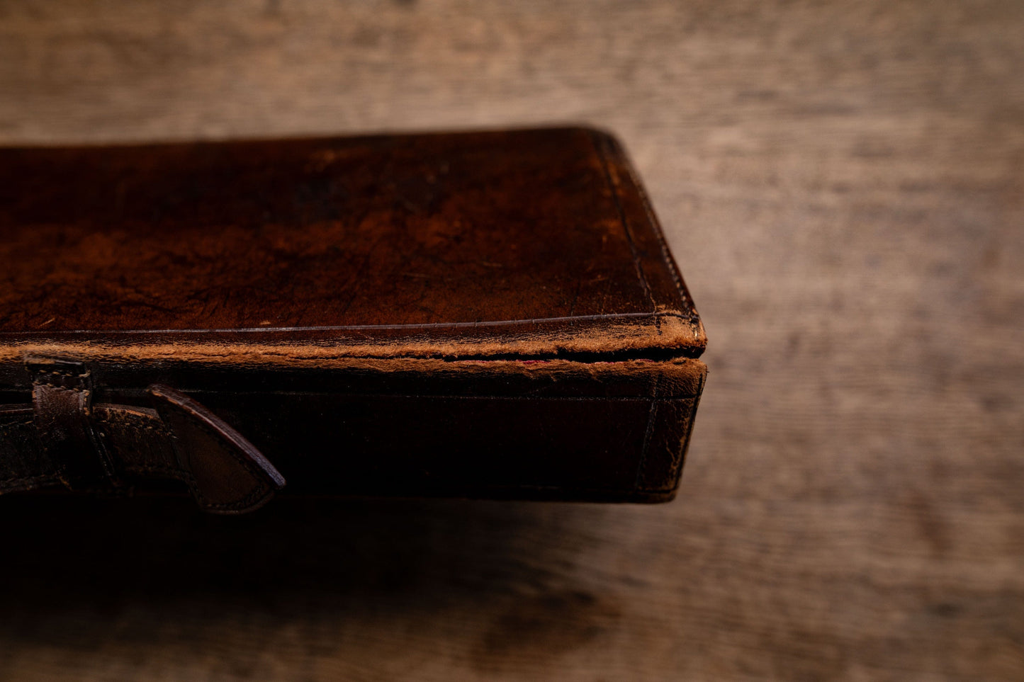 Antique leather documents case