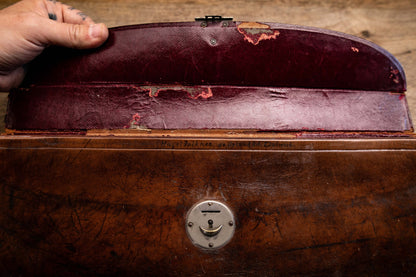 Antique leather documents case