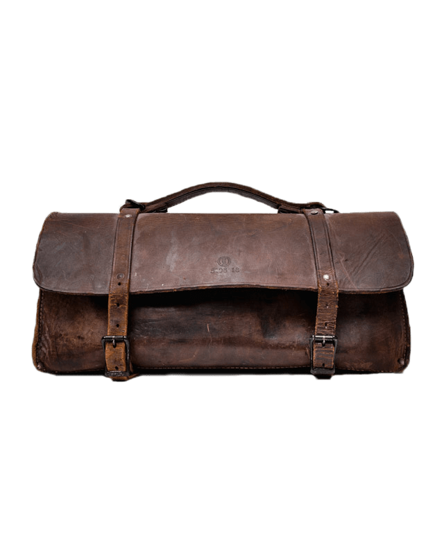 ANTIQUE LEATHER DUFFLE EARLY 1900’S