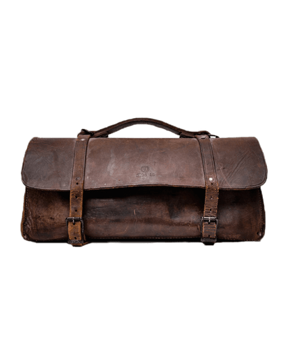 ANTIQUE LEATHER DUFFLE EARLY 1900’S