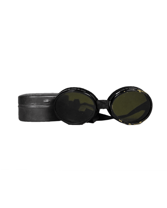 ANTIQUE RUSSIAN ARCTIC SNOW GOGGLES - BLACK