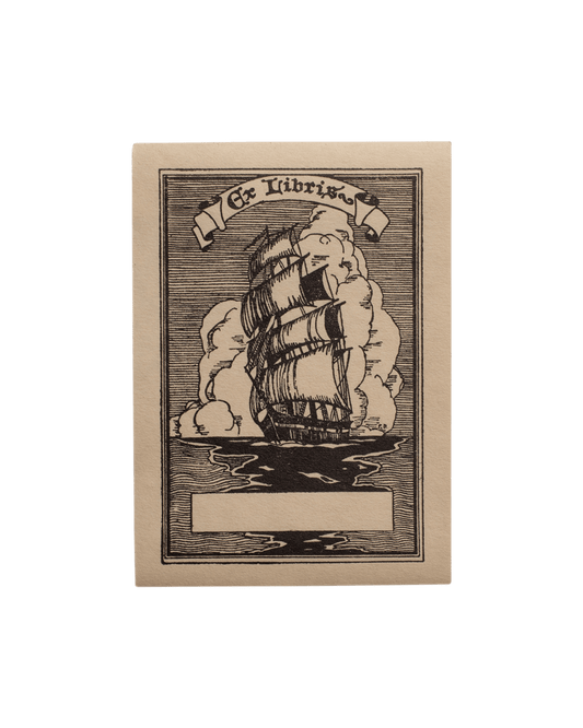 Blank Ex Libris Ship Bookplates