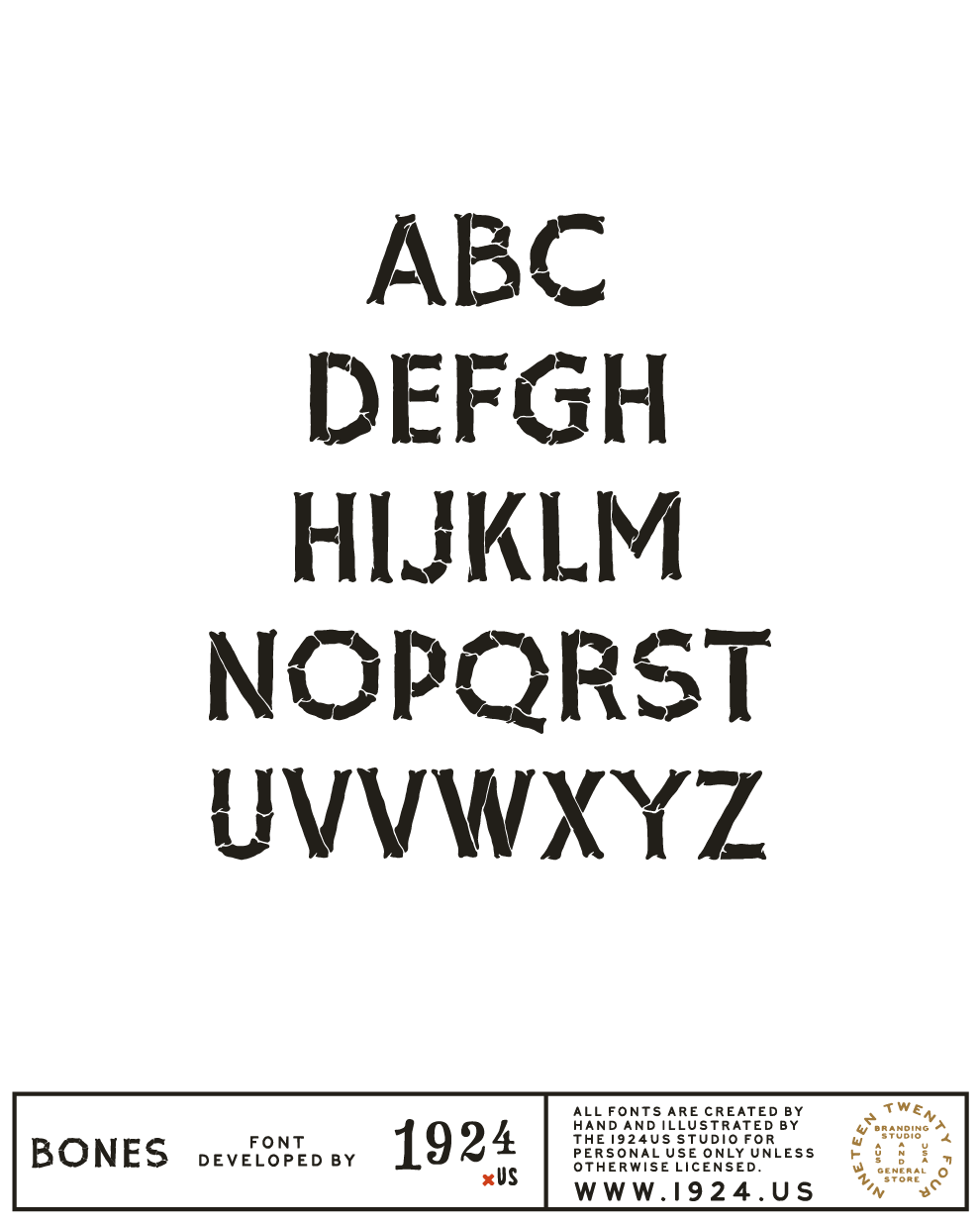 Bones Font by 1924us