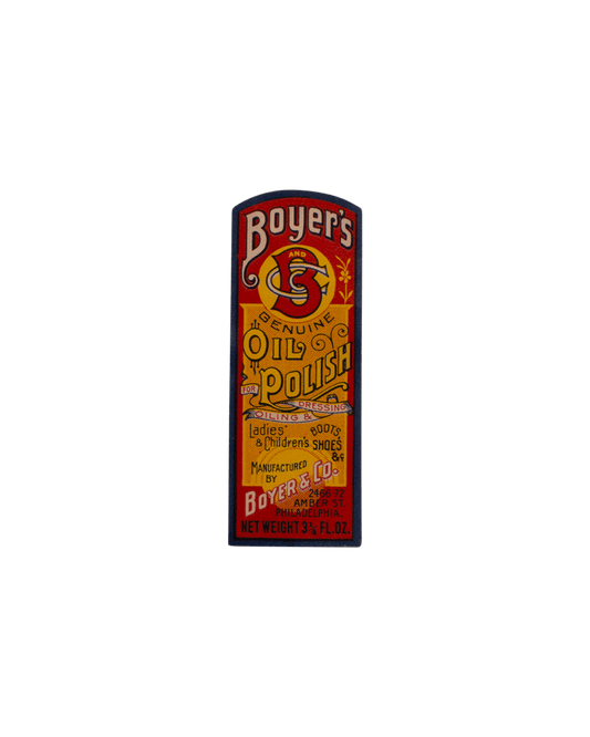 Boyer's Oil Polish Label