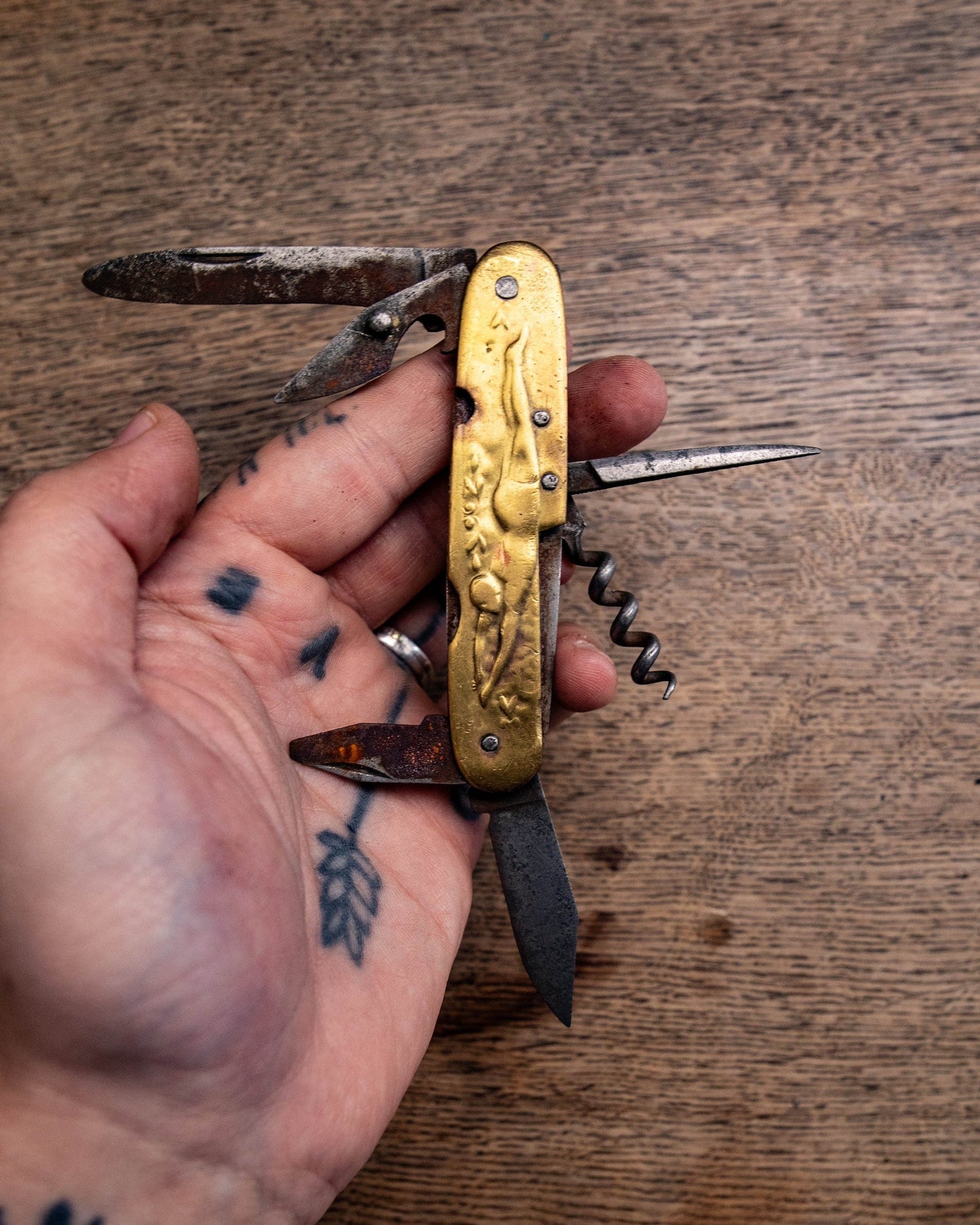 Brass French Pressed Knife