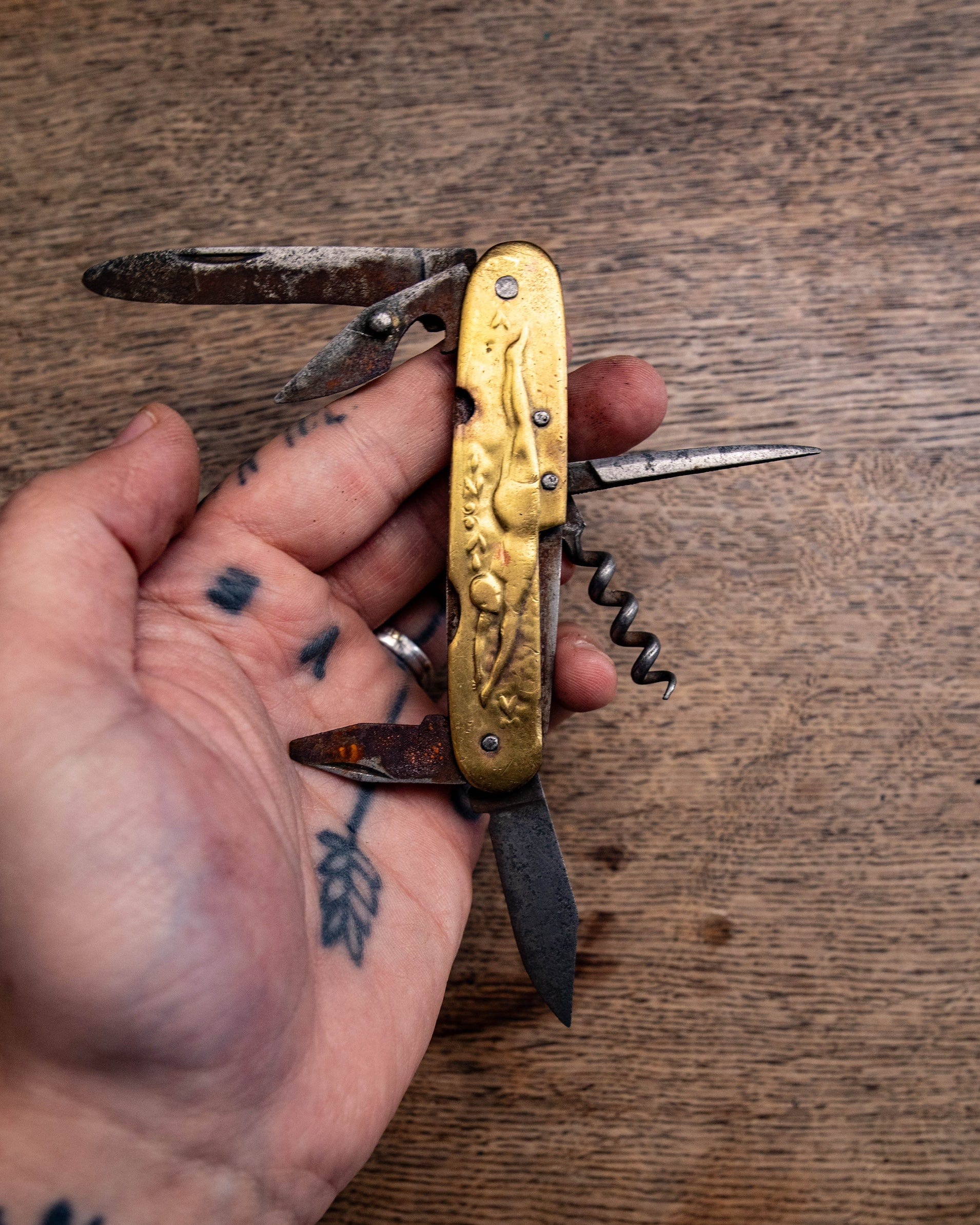 Brass French Pressed Knife