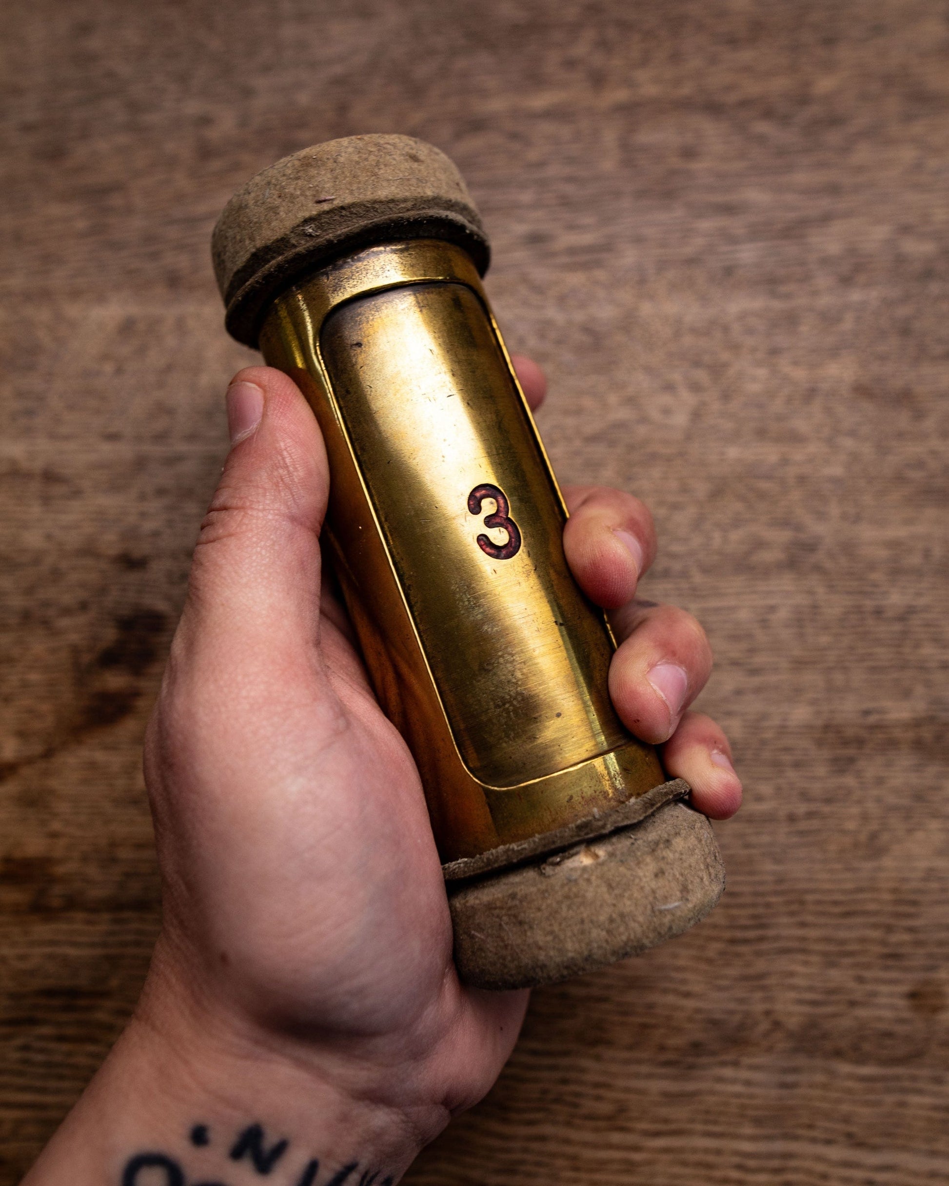 Brass Railroad money changer tube