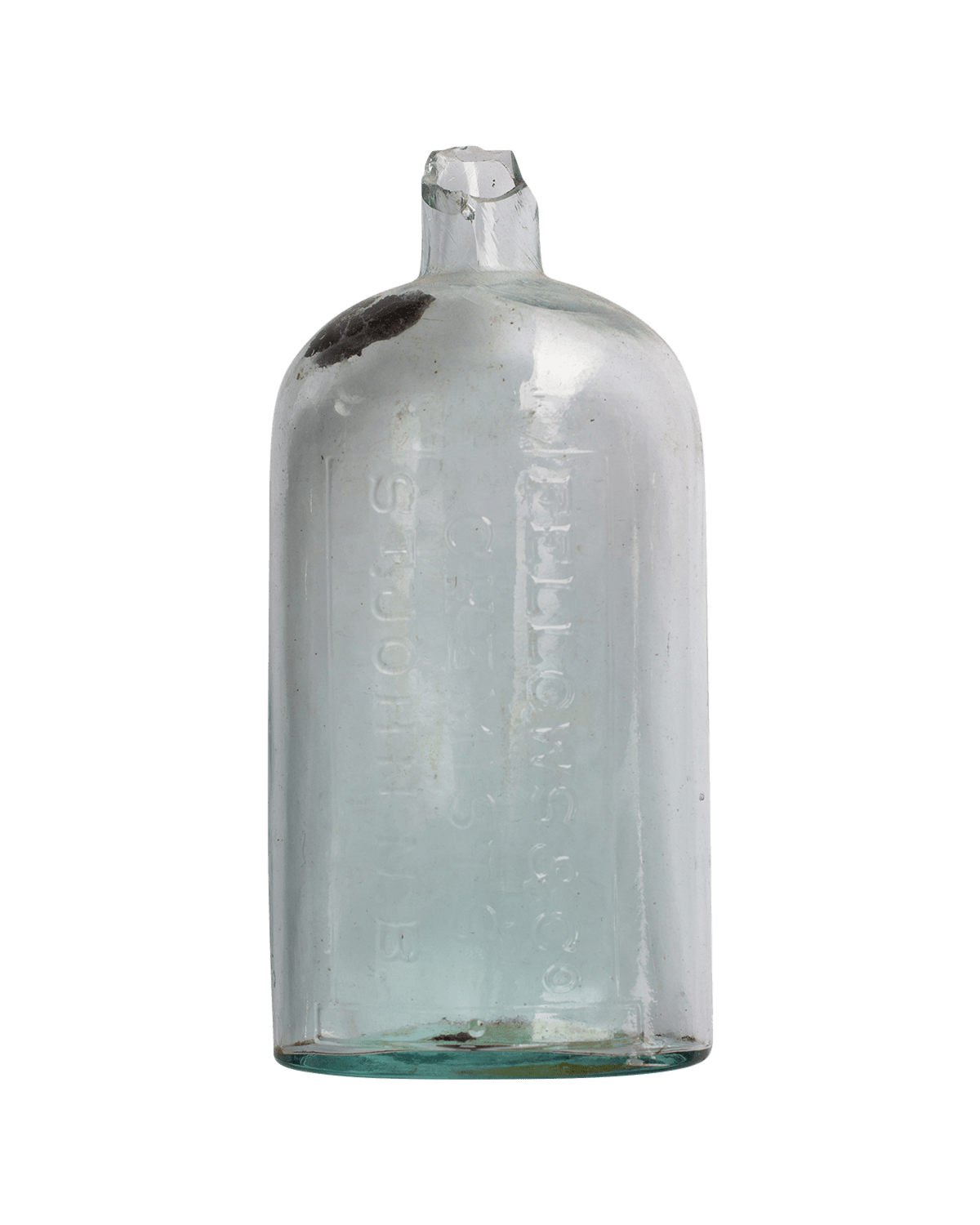 Canadian Fellows & Co Clear Glass Bottle St John NB
