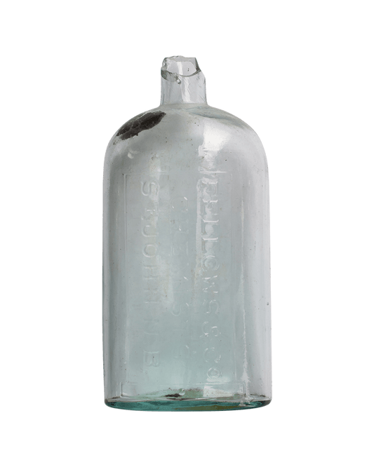 Canadian Fellows & Co Clear Glass Bottle St John NB
