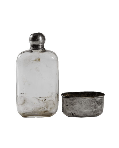 CLEAR GLASS FLASK