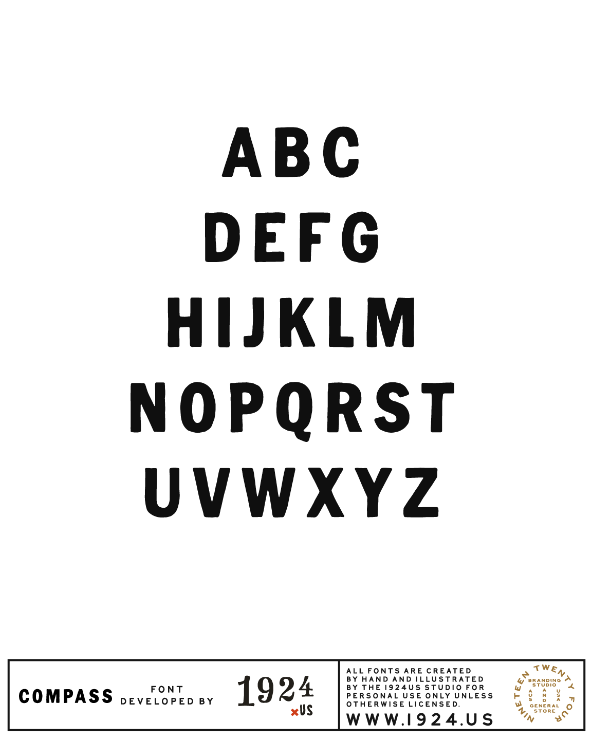 Compass Font by 1924us