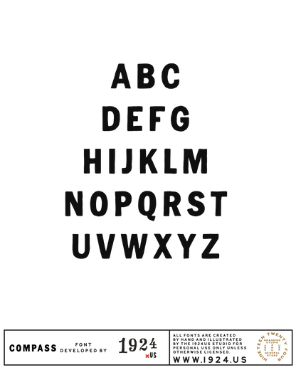 Compass Font by 1924us