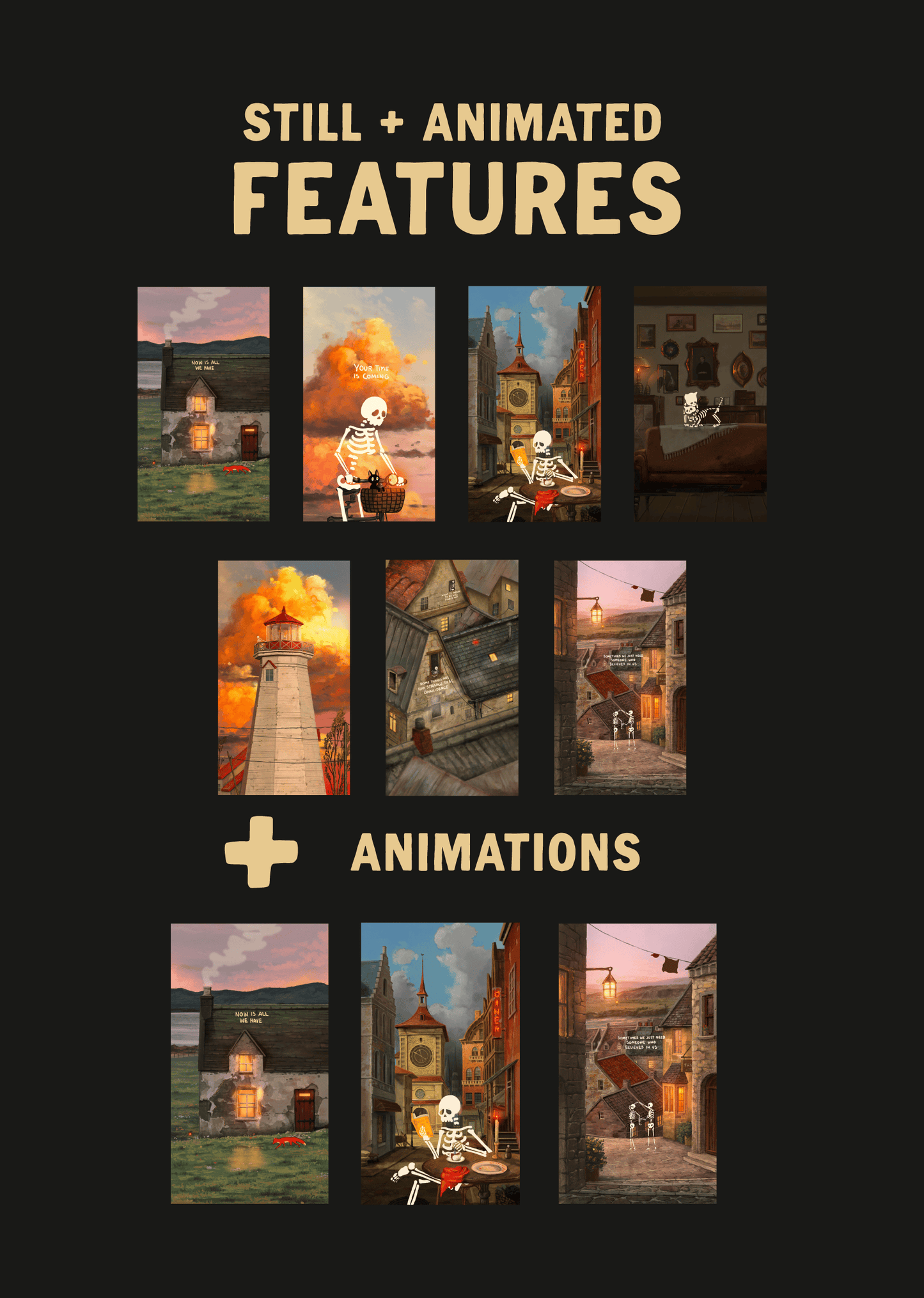 DIGITAL STILL + ANIMATED MR SKELLY WALLPAPERS - COTTAGE PACK