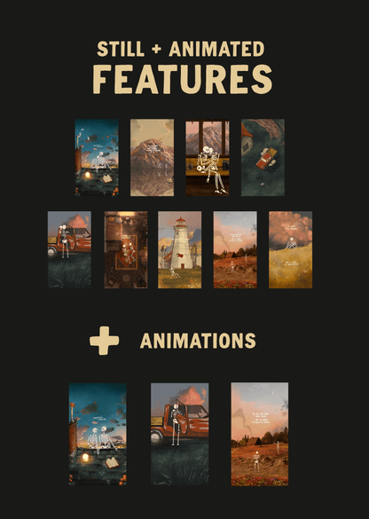 DIGITAL STILL + ANIMATED MR SKELLY WALLPAPERS - LOVE PACK