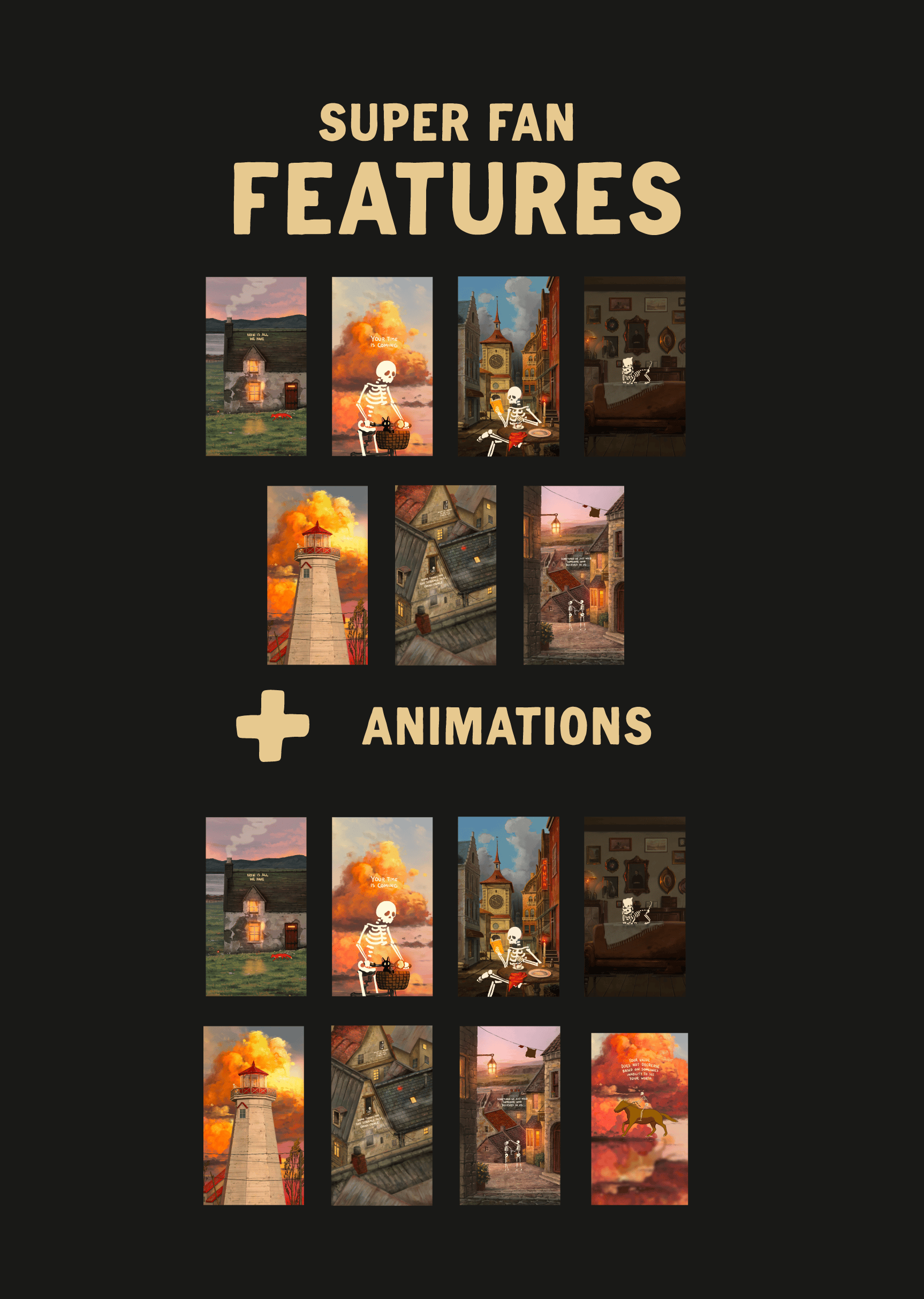 DIGITAL STILL + ANIMATED + SUPERFAN MR SKELLY WALLPAPERS - COTTAGE PACK