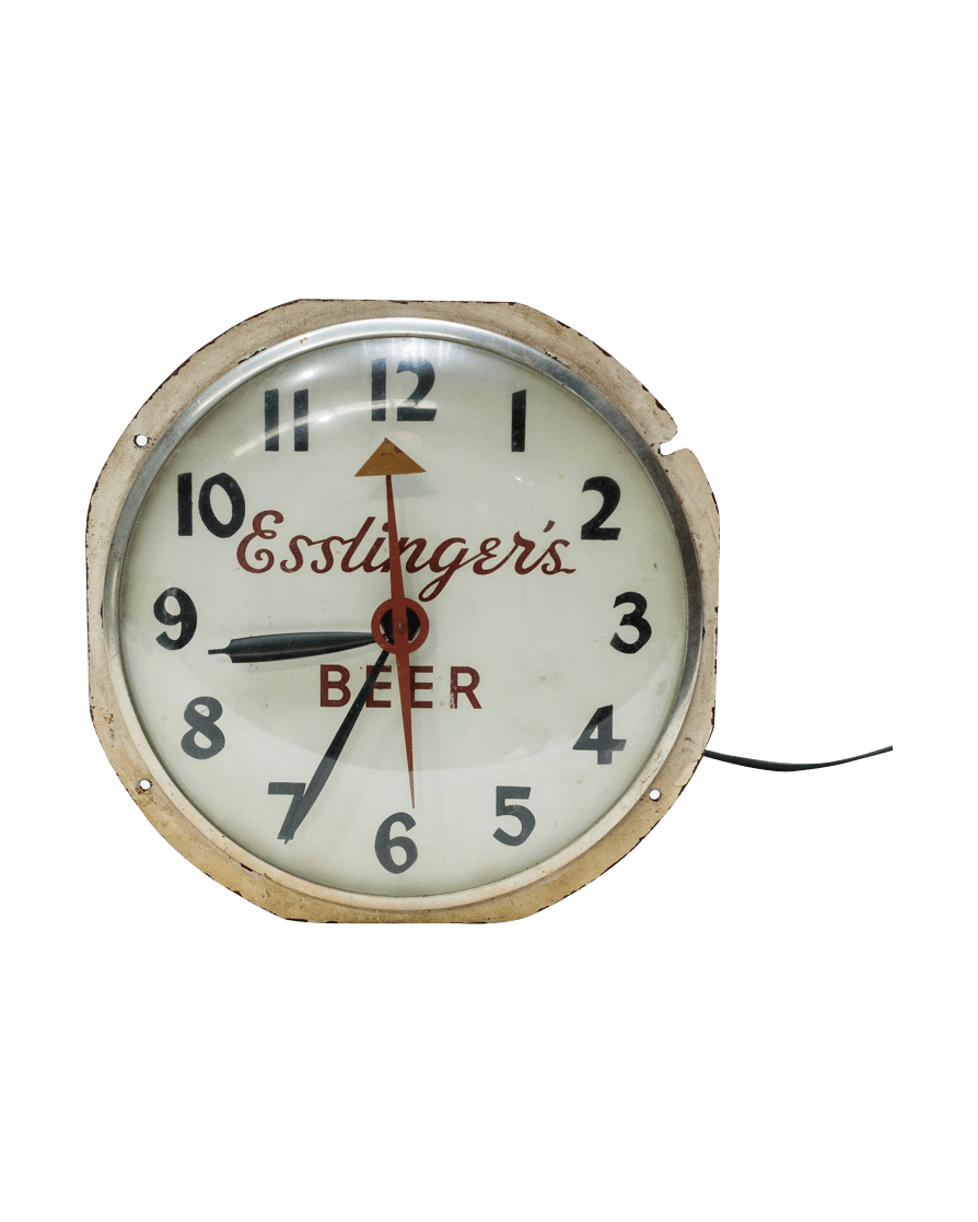 ESSLINGER'S ADVERTISING CLOCK 1940S