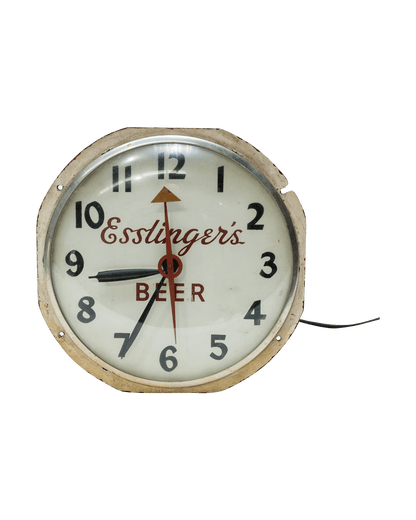 ESSLINGER'S ADVERTISING CLOCK 1940S