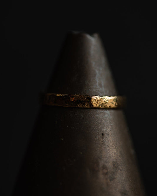 IMPERFECTS - Stirling Silver .925 Gold-Bathed Ring Onward-Engraved (Size 8)