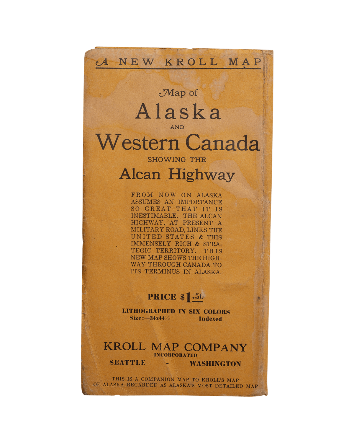 Kroll's Map of Alaska Alcan Highway