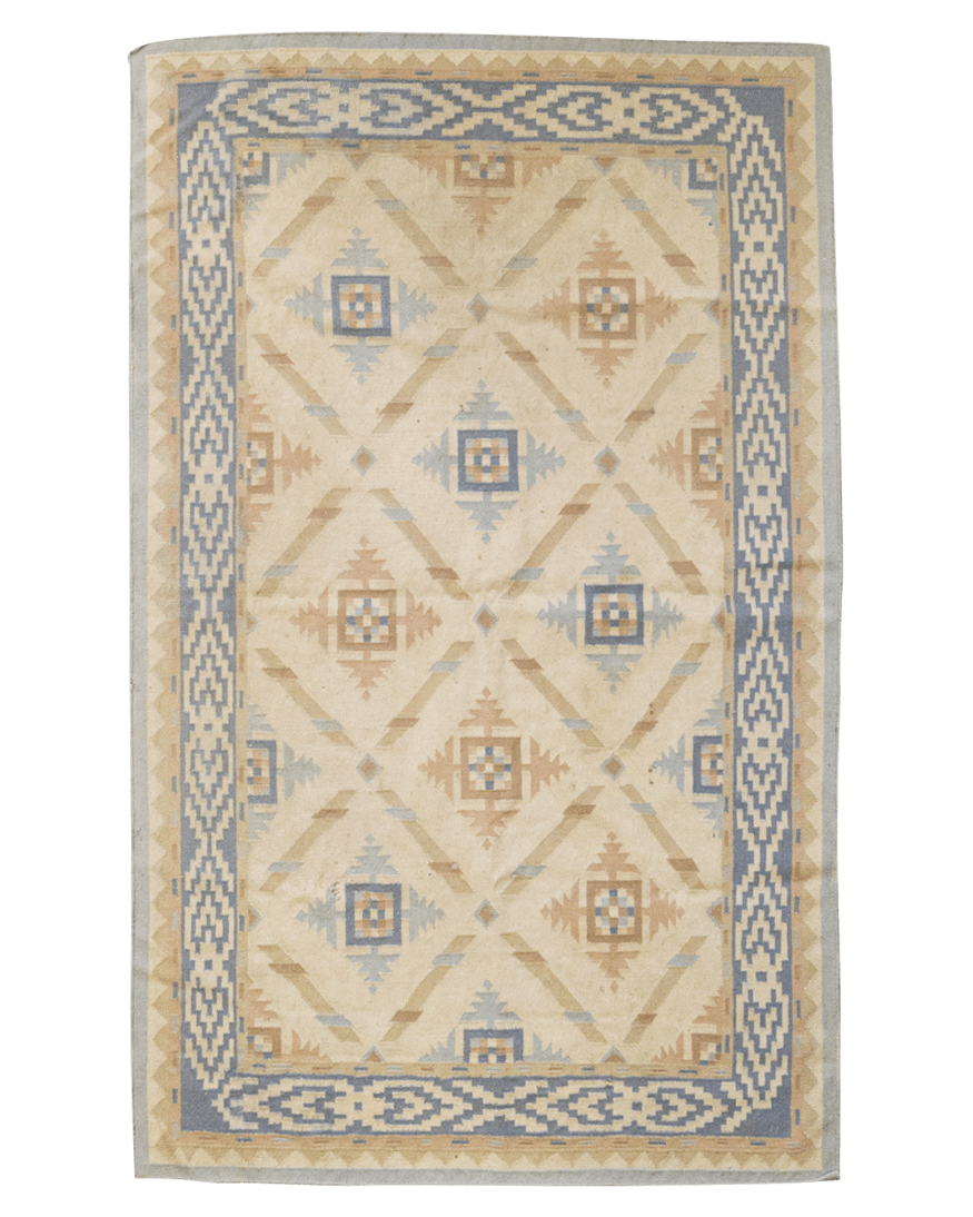 LARGE INDIAN (COUNTRY) WOOL TWILL RUG