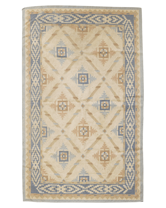 LARGE INDIAN (COUNTRY) WOOL TWILL RUG