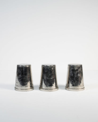 LEATHER CASED SET OF SHOT GLASSES