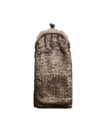 lined silver pouch purse