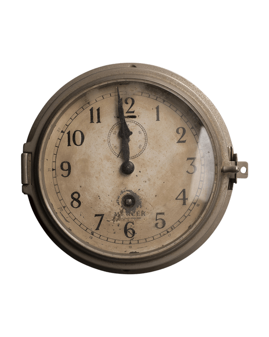 Mercer Naval Nickel Ship Clock