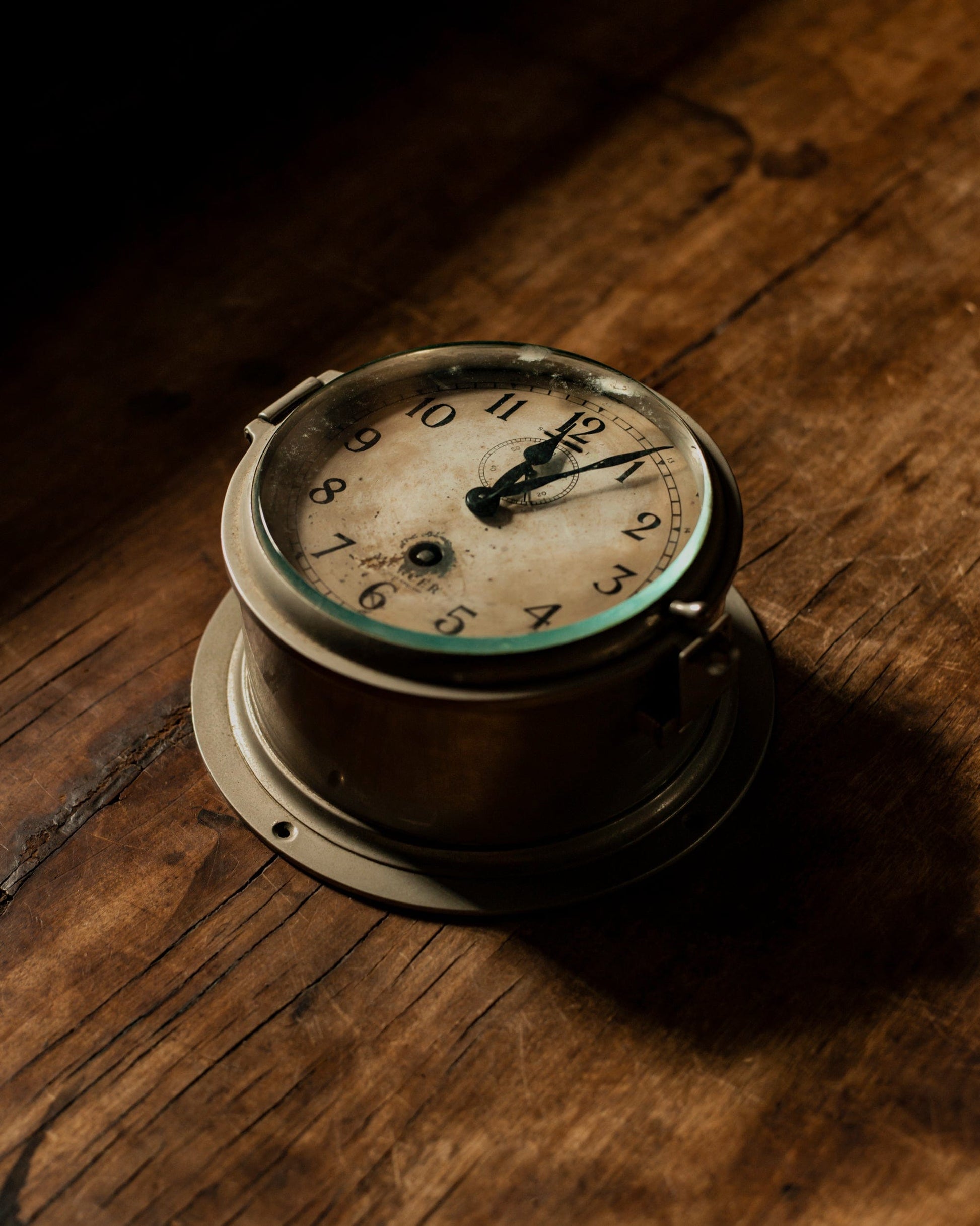 Mercer Naval Nickel Ship Clock