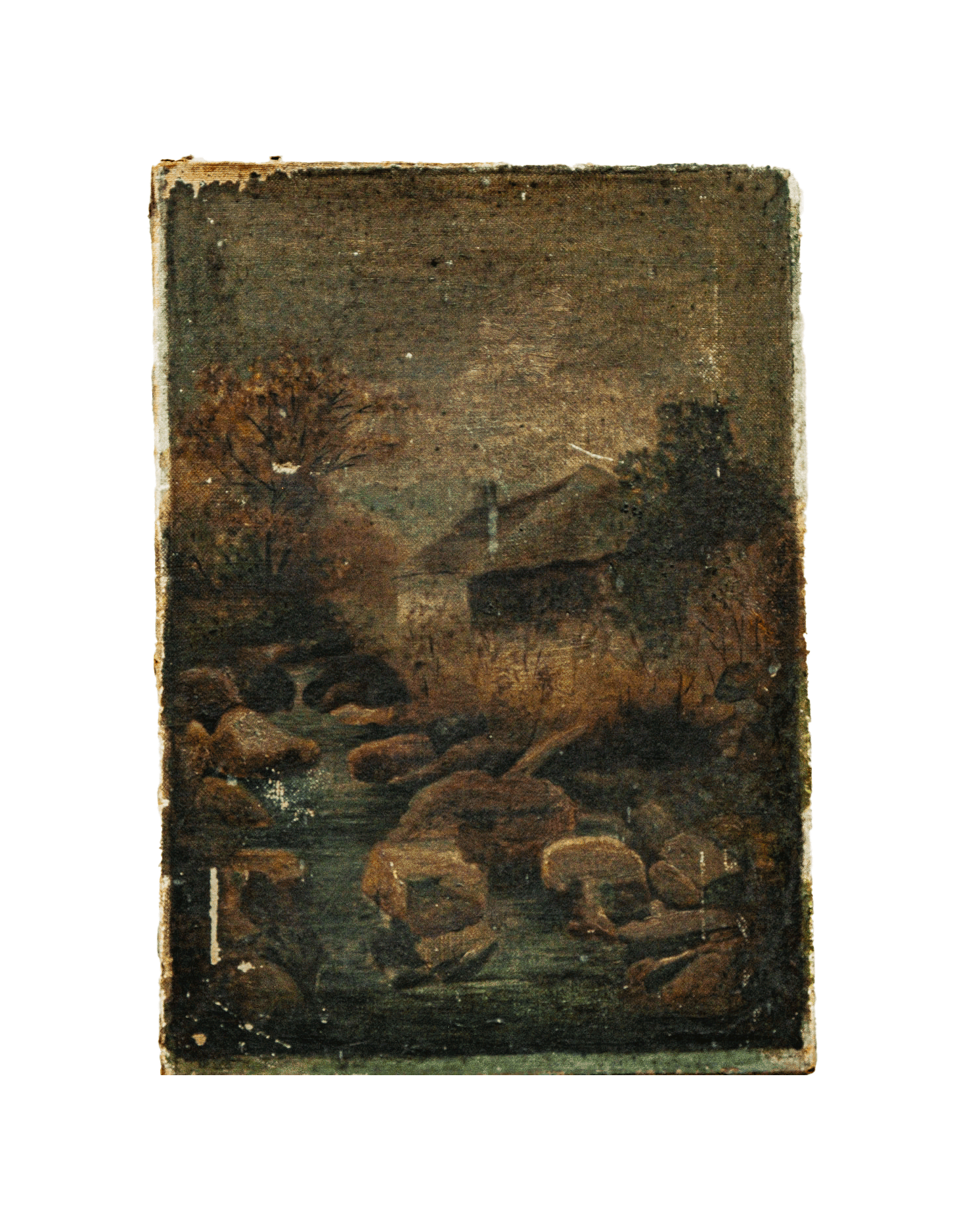 Mid-1800s German Canvas Oil Painting