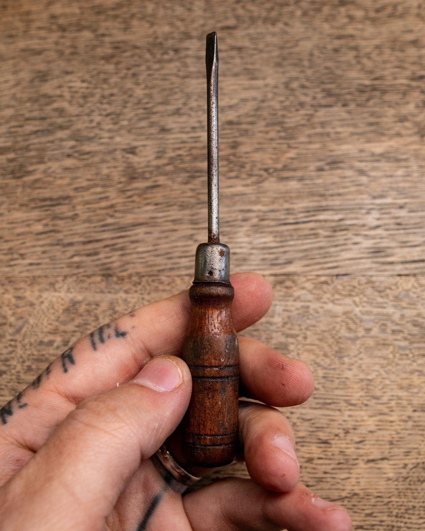 Mini flathead wood screwdriver