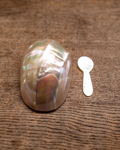 Mother of Pearl Dish and Spoon