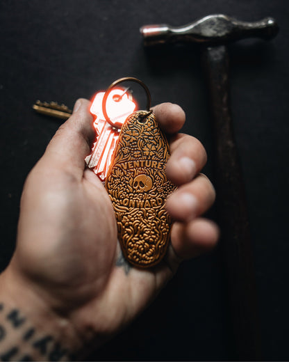 Mr Skelly Brass Key tag