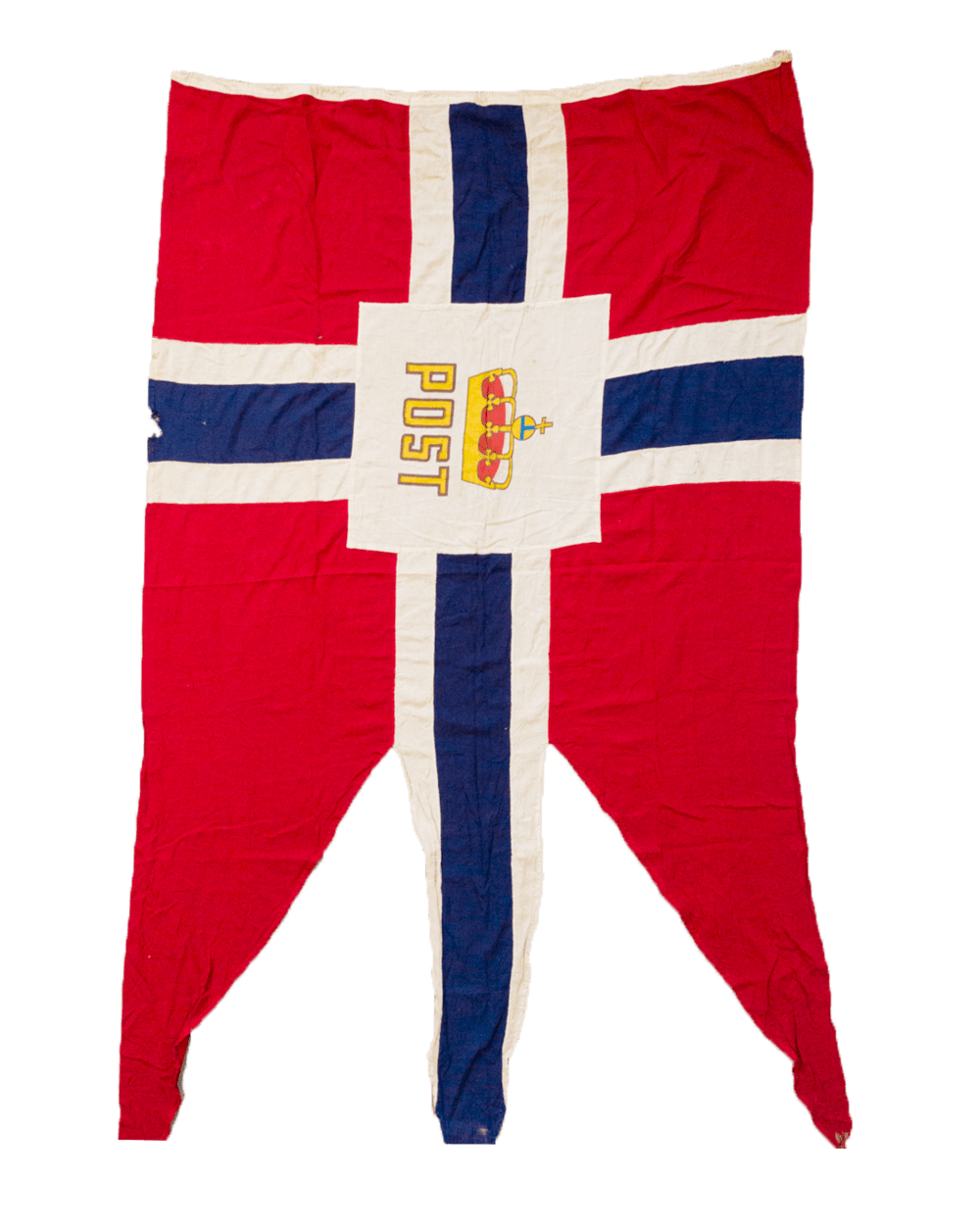 ORIGINAL OLD NORWEGIAN POST FLAG