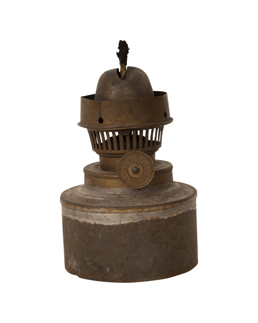 Original Working Tin and Steel Oil Lamp