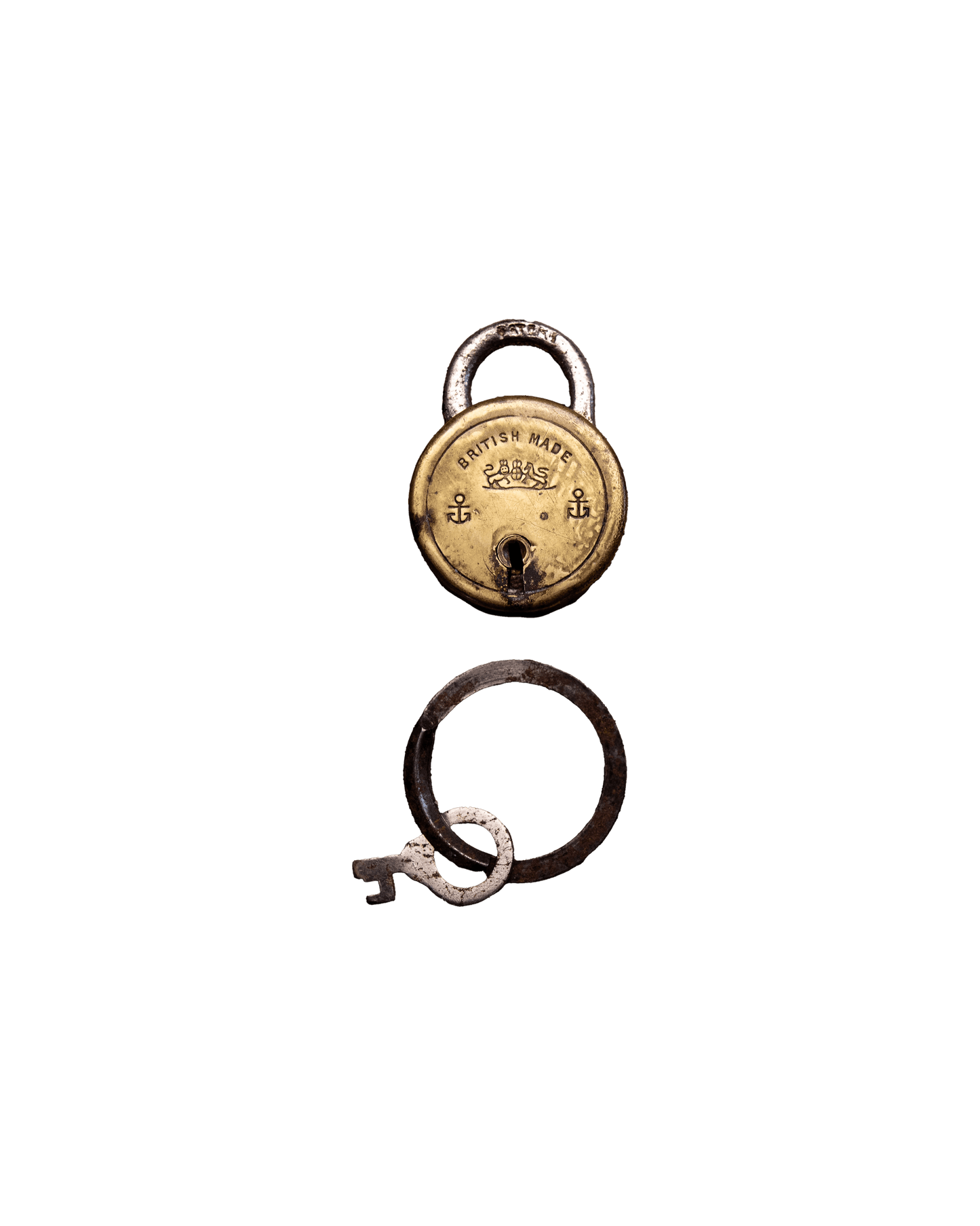 physical British Brass Luggage lock