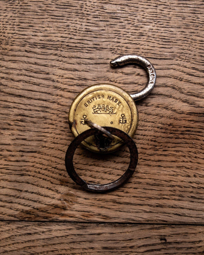 physical British Brass Luggage lock