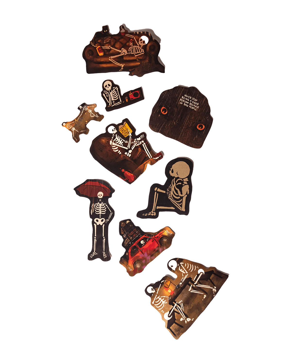 physical DARK MR SKELLY STICKER PACK!