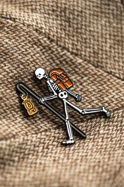 physical Mr Skelly Walking Enamel Pin