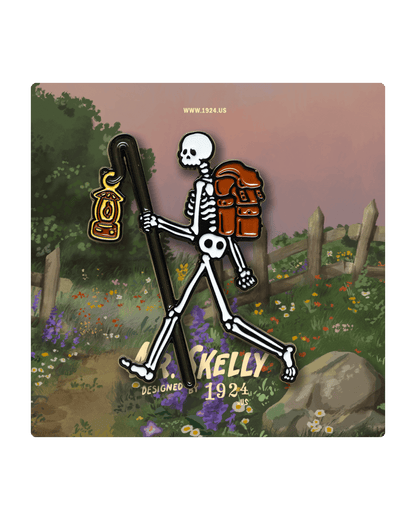 physical Mr Skelly Walking Enamel Pin