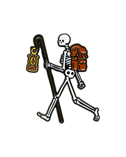physical Mr Skelly Walking Enamel Pin