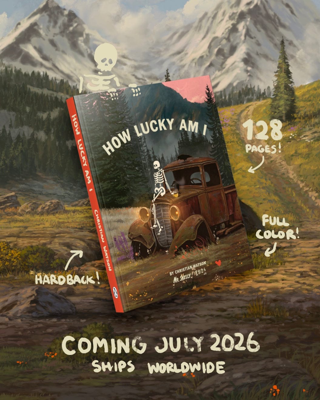 physical PRE ORDER - How lucky am I - Mr Skelly Book