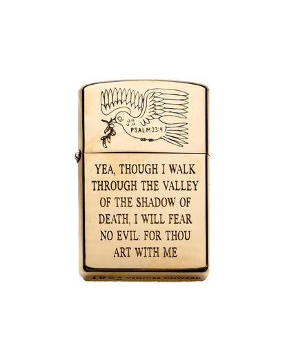 PSALM 23:4 / Deep Etch The 1924us Brass Lighter!