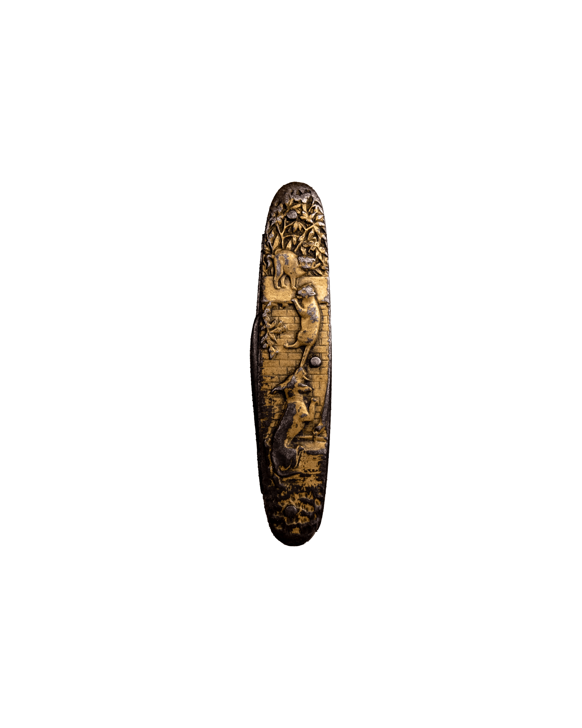 Rare brass 2 faced pocket knife