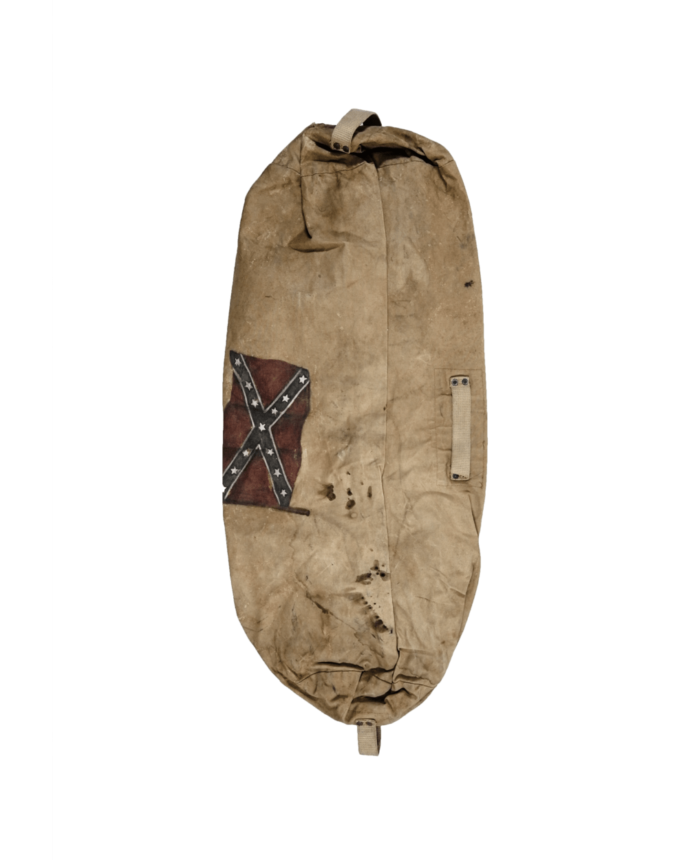 RARE HAND PAINTED BOY SCOUT DUFFLE W/ CONFEDERATE FLAG