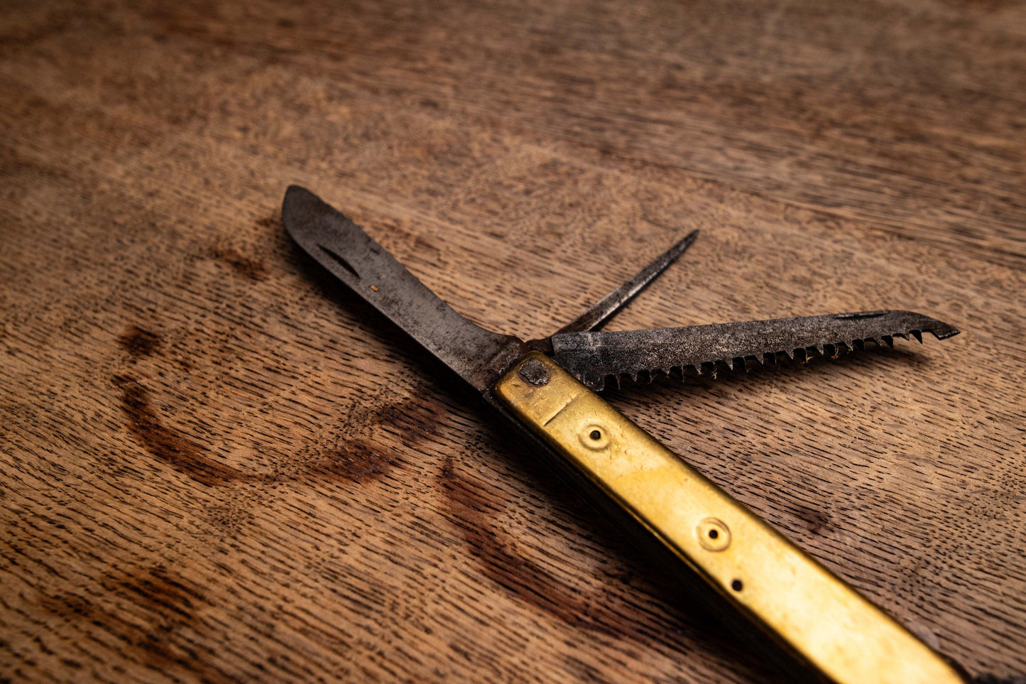 Rare solid brass WW1 pocket knife