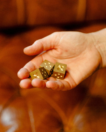 Set of 3 1924us - Solid Brass Dice