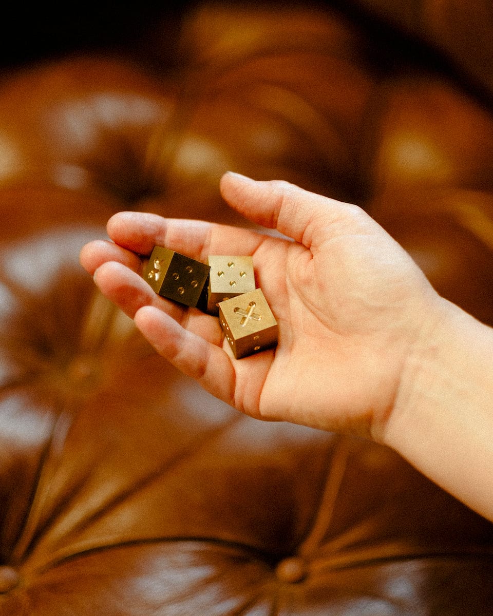 Set of 3 1924us - Solid Brass Dice